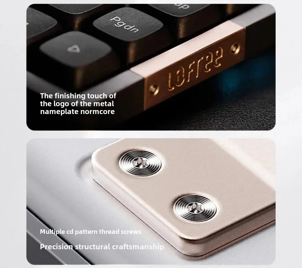 Lofree Flow Series Low-Profile Wireless Mechanical Keyboard Aluminum Gasket 2-Mode Bluetooth Wired Type-c Office Portable Typing