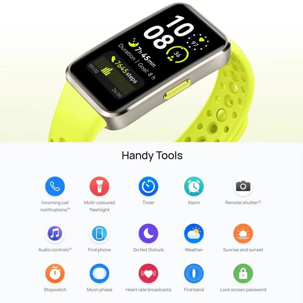 2025 NEW HUAWEI Band 10 Smartwatch Original Compatible with IOS & Android,Sleep Tracking,Health monitor,14 days battery li