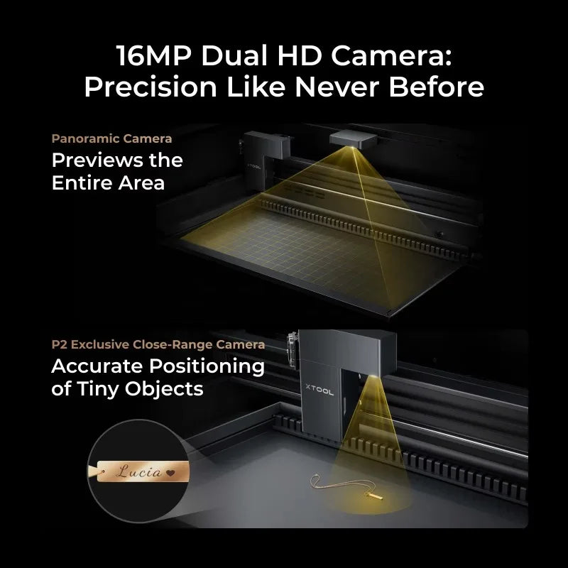 Xtool P2S 55W CO2 Laser Cutter All-In-1 Desktop Engraver Machine for Metal Leather Glass Acrylic Paper-New Condition