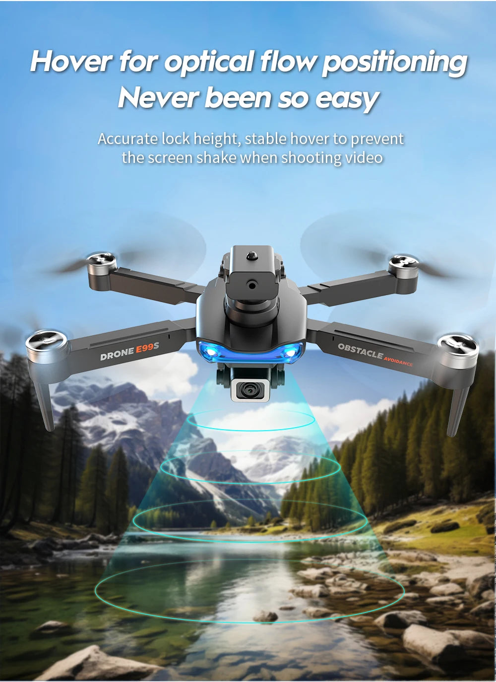 E99Pro Dron with Camera Professional 4K Dual Camera WIFI Optical Flow Drone fpv Obstacle Avoidance Aerial Photography Quadcopter