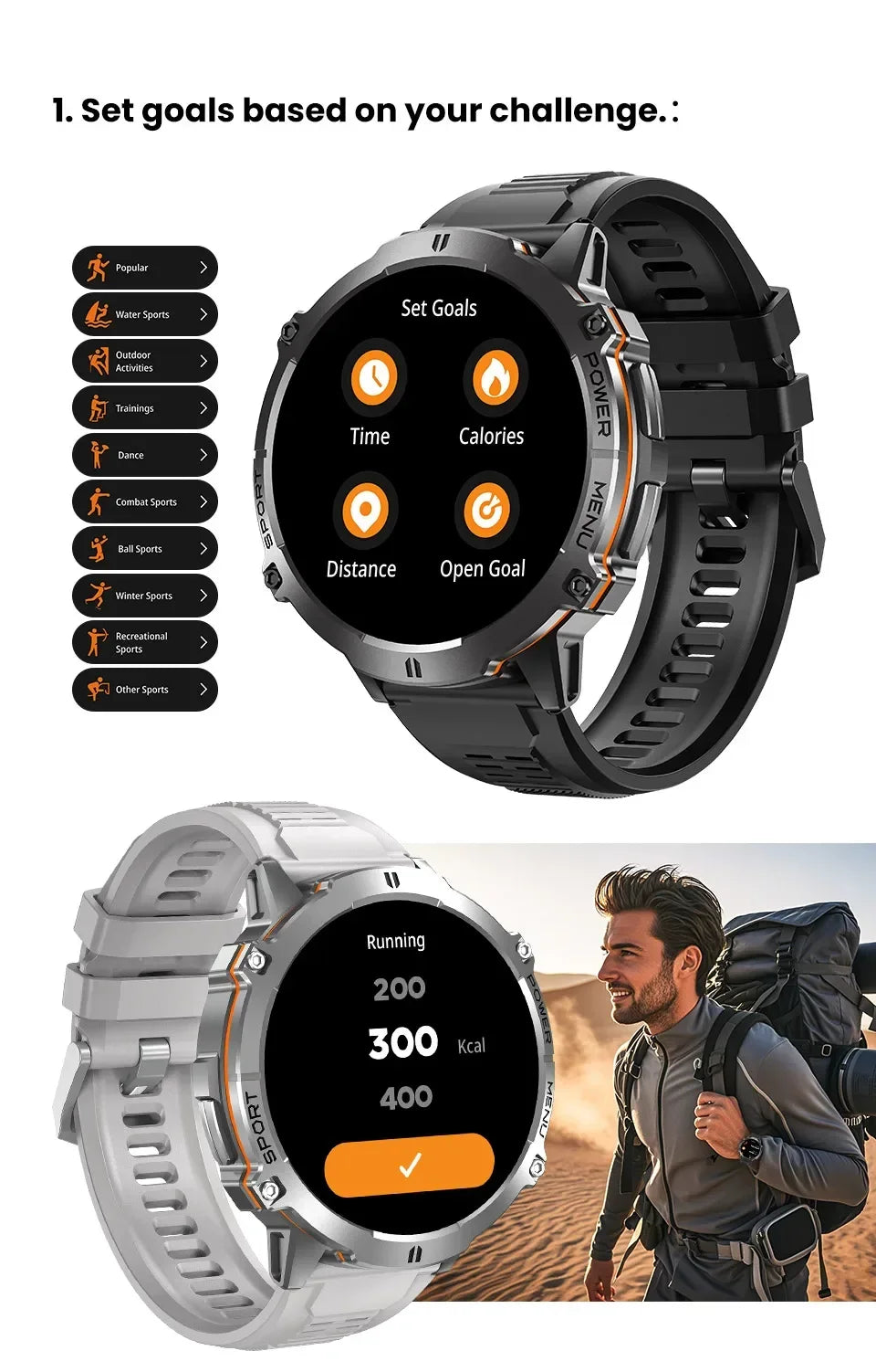 Xiaomi 2026 battery AMOLED screen Outdoor sports smartwatch men's watch compass 10ATM waterproof Bluetooth call smartwatch
