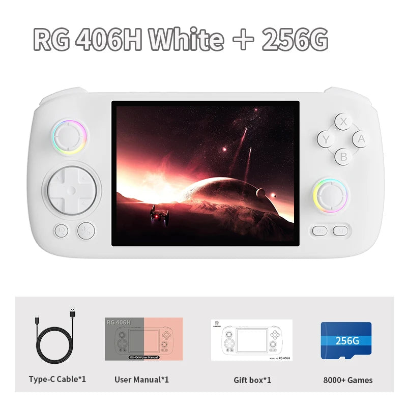 ANBERNIC RG406H RG 406H Handheld Game Console 4inch IPS Multi-touch Screen Retro Video Games Players Support 5G WIFI FOTA Update