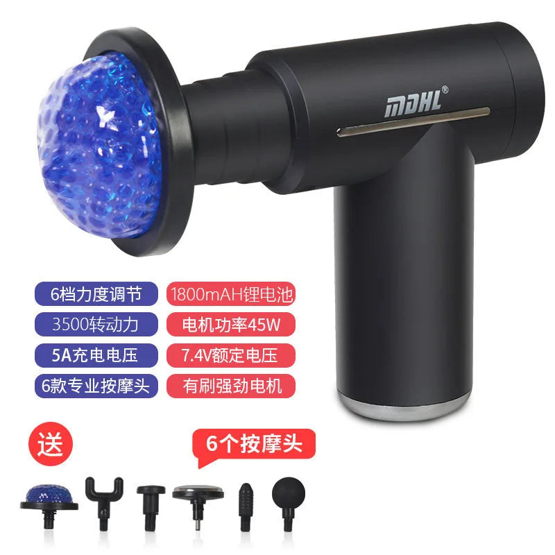 Mini Massage Gun Fascia Machine Muscle Relaxation Vibrating Gun Rod Percussion Massage Fitness Equipment Neck Grab Fascia Gun