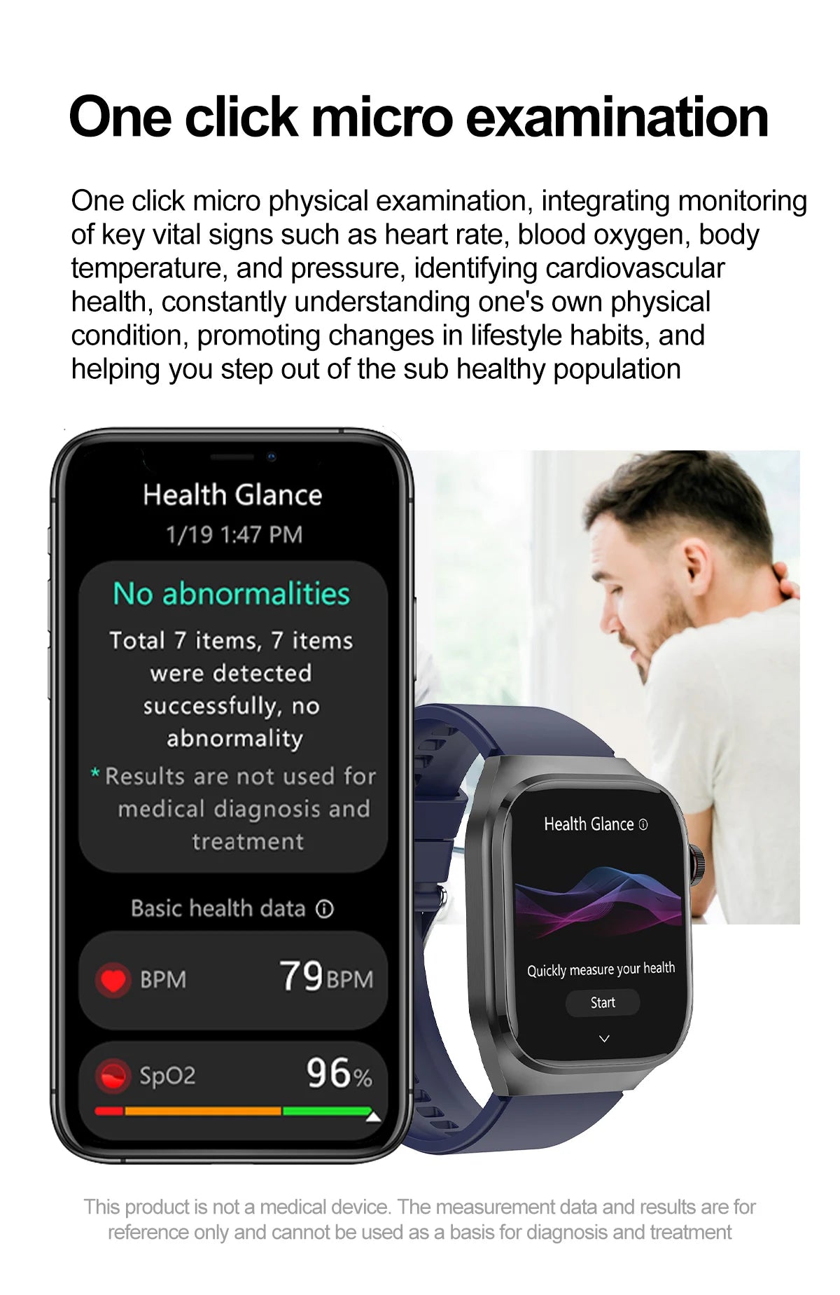 Xiaomi 2025 New Three highs Blood Pressure Smartwatch ECG Uric Acid Heart Rate Clock Body Analysis Health Monitoring Watches
