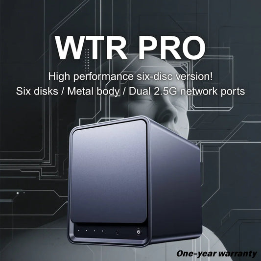 SZBOX WTR Pro NAS Mini PC with 4 Bay Twin Lake N150 DDR4 3200MHz Support 2.5/3.5" HDD*4 M.2 2280 NVMe Desktop NAS DIY Computer