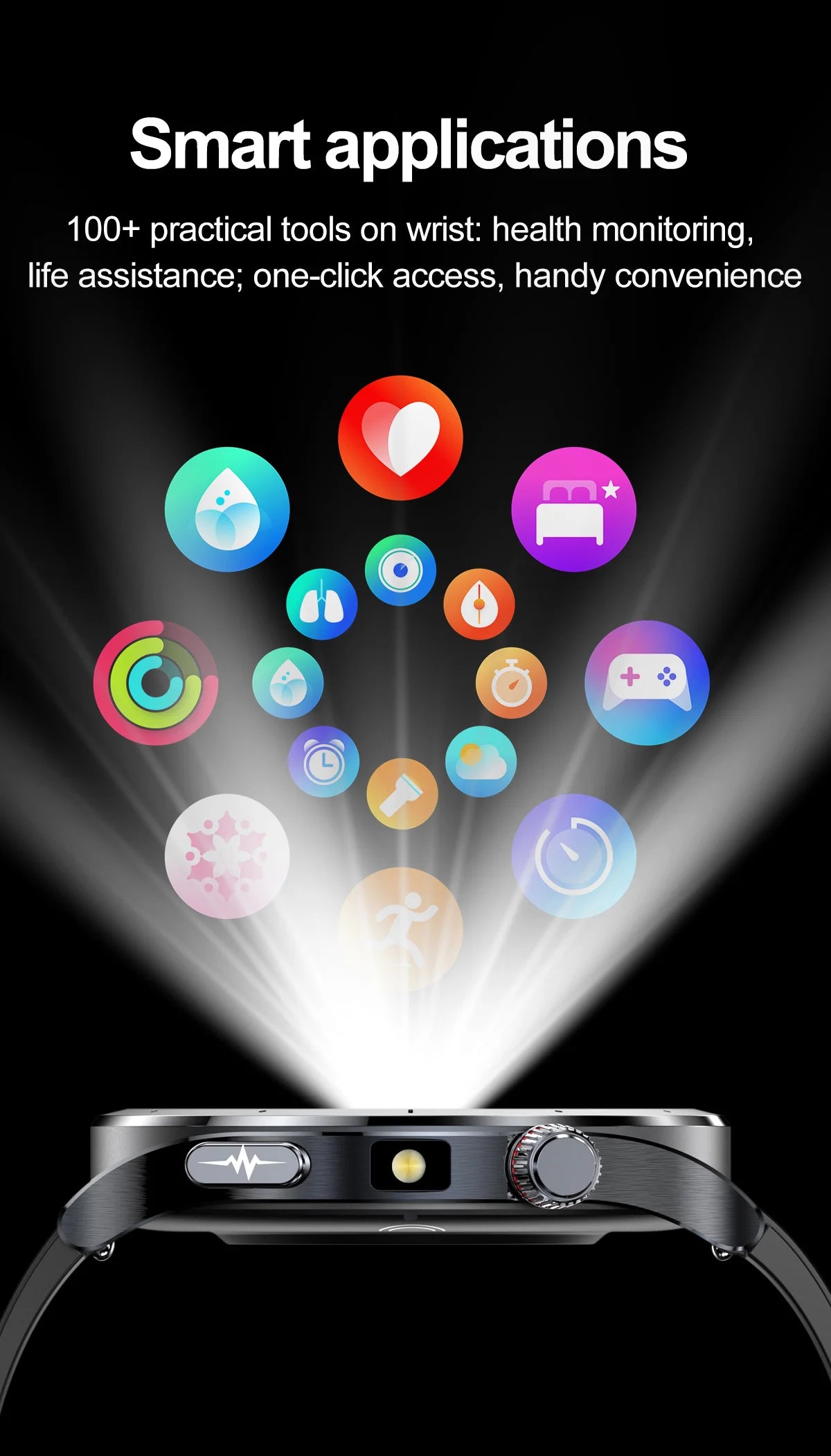 2025 New Body Fat Analysis Health Smart Watch ECG+PPG Uric Acid Blood Pressure Blood Oxygen Clock Call Smart Watch For Men Women