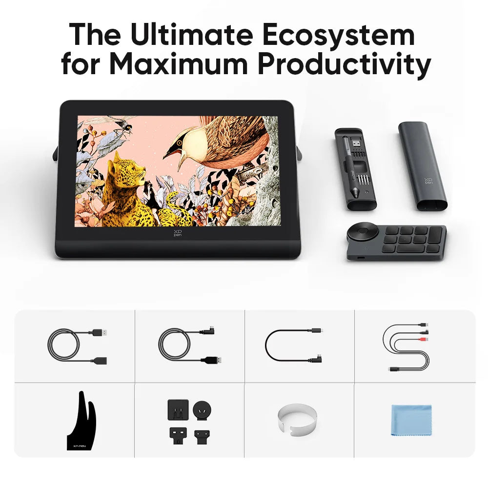 XPPen Artist Pro 16 (Gen 2) Graphics Tablet Monitor 16-inch Drawing Display 16K Pressure Levels 2.5K Resolution Windows Android