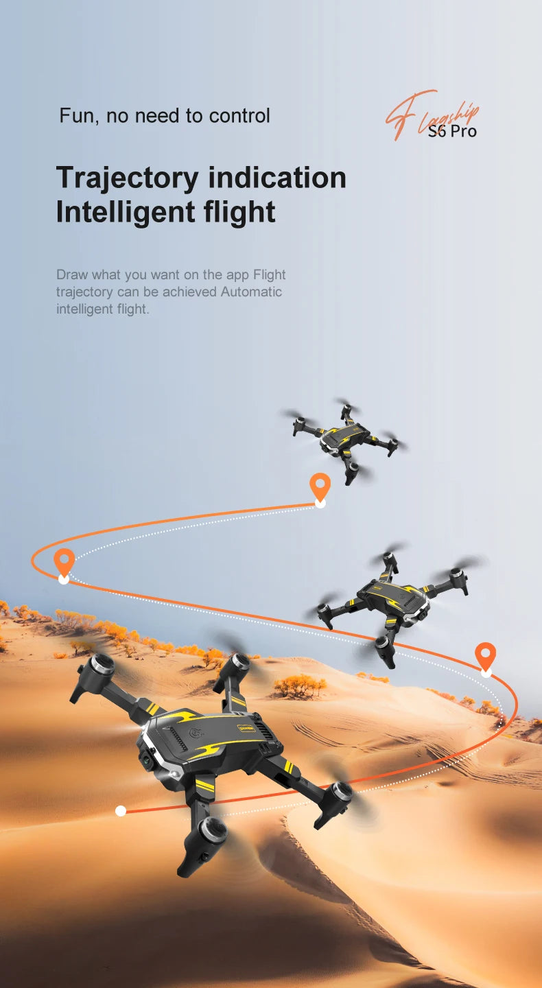 Xiaomi S6 pro Drone Aerial 8K HD Professional Foldable Obstacle Avoidance Quadcopter Dual Camera GPS WIFI RC UAV Christmas Gifts