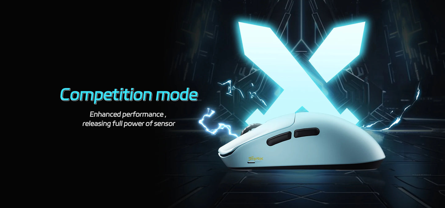 SCYROX V6 Gaming Mouse, Pixart 3950, Omoron Switches, Web Based Software, 8K Dongle Included