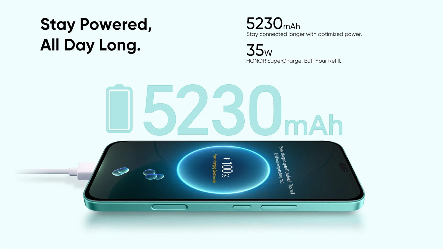 HONOR 400 Lite Global Version 5G Smartphone Dimensity 7025-Ultra 6.7" 120Hz AMOLED Screen 108MP Camera 5230mAh 35W SuperCharge