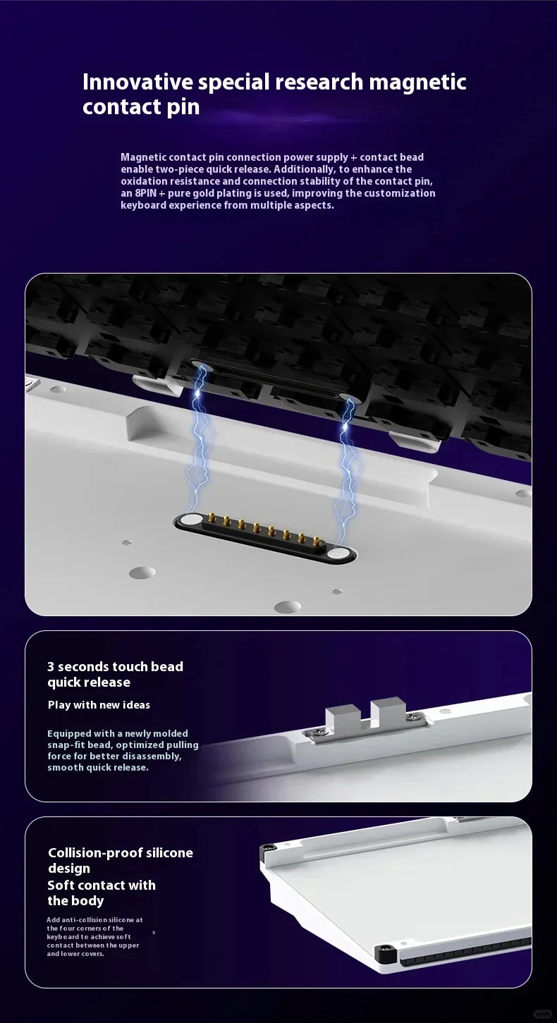 Sugar65 V2 Lucky65 V2 Aluminum Alloy Mechanical Keyboard 3-Mode Customization 2.4g Bluetooth Hotswap Gasket RGB Gaming Keyboard