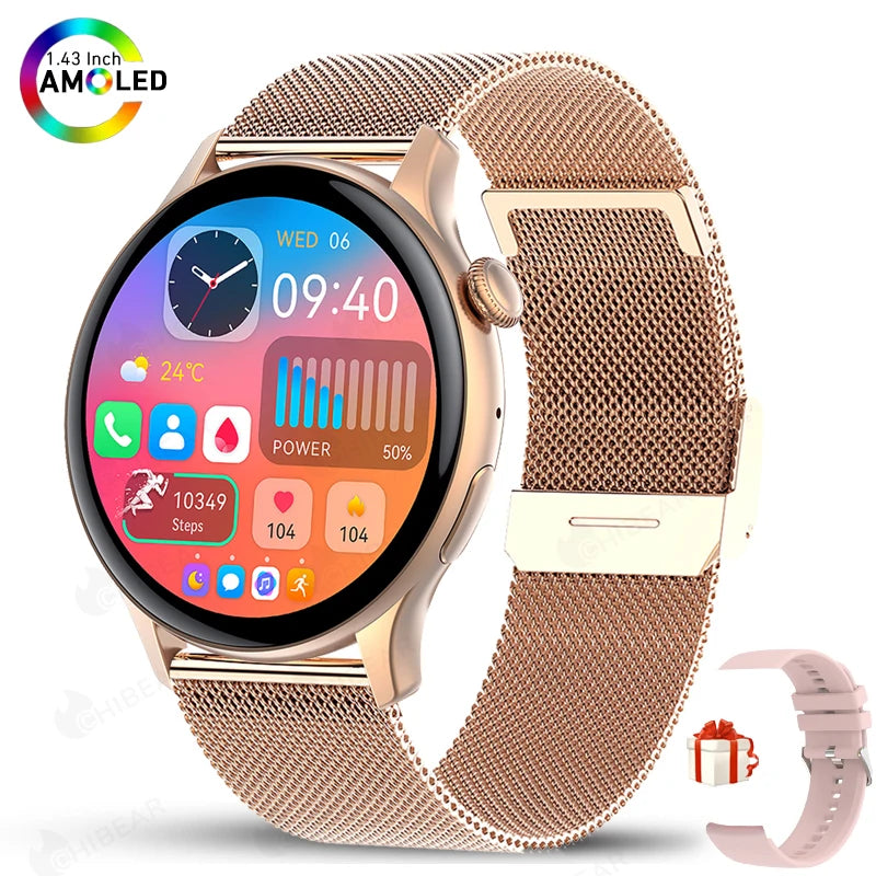 2025 Xiaomi New Real AMOLED HD Smartwatch Ladies Health Monitoring AI Voice Bluetooth Call Smart Watch