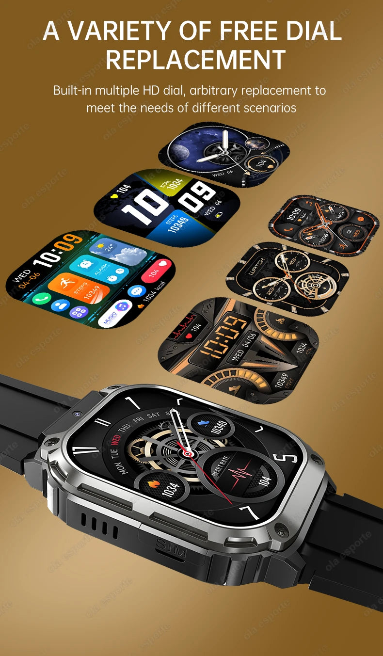 New GPS 5G SIM Card Smartwatch Men Women Video Calls 2/16GB Memory GPS WiFi Tiktok APP Waterproof Smart Watch For Android Pk Pgd