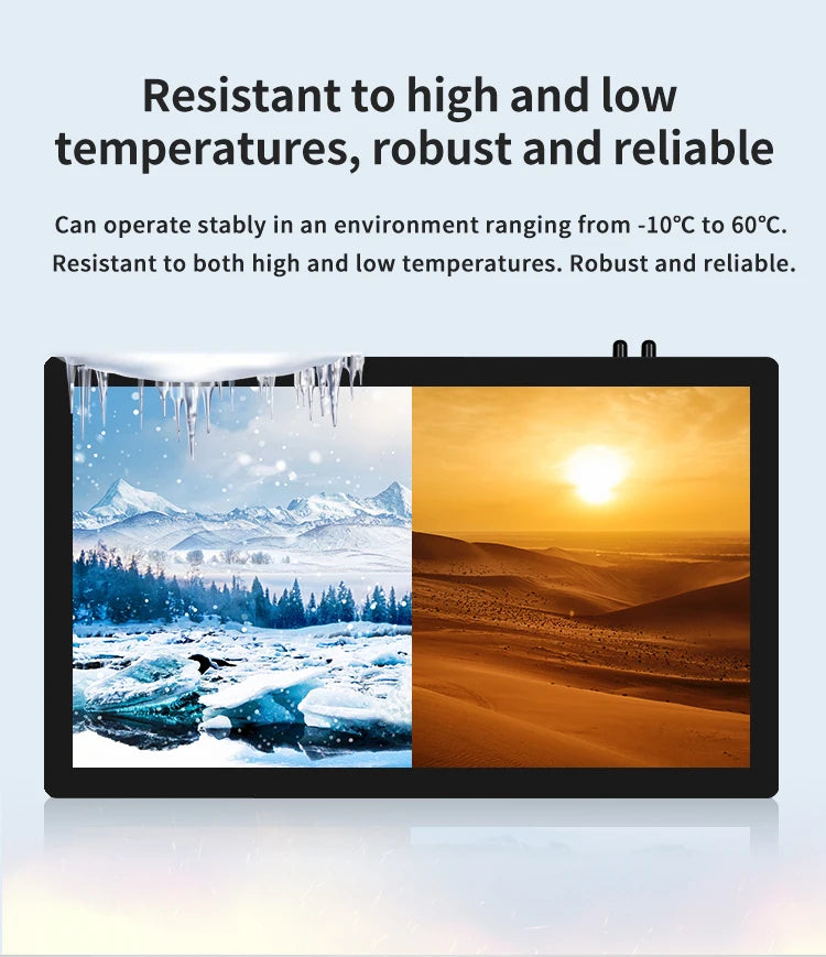 13.3 Inch All-in-One Capacitive Touch PC Industrial Panel PC with VESA Mount Compatible with Windows 10 or 11
