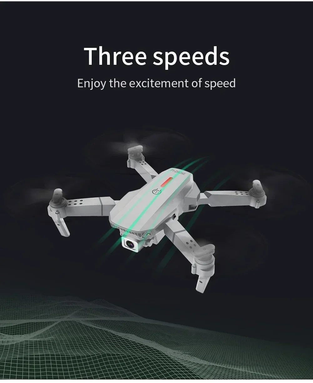 E88 Pro RC Drone WiFi FPV Height Hold Foldable Obstacle Avoidance 4K Wide-Angle HD Camera Quadrotor Helicopter Children's Toys