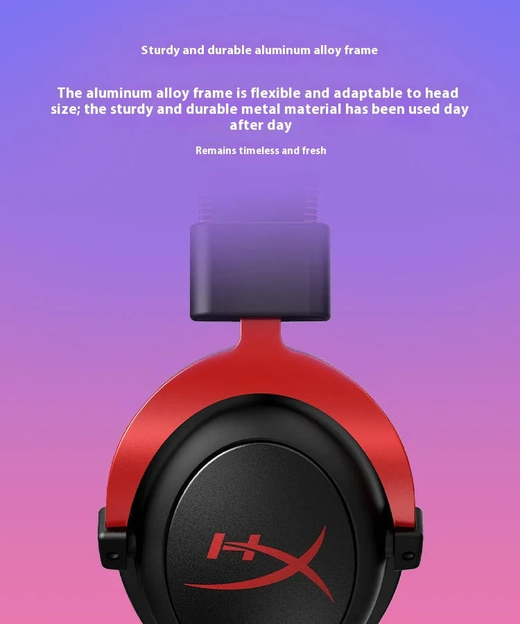 HyperX Cloud 2 II Gaming Headset Hi-Fi 7.1 Surround Sound Detachable 8 Microphone With USB sound card