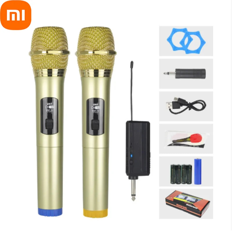 Xiaomi Wireless Microphone 2.4G UHF Fixed Frequency 2 Channels Handheld Micphone For Live Party Karaoke Professional Meeting