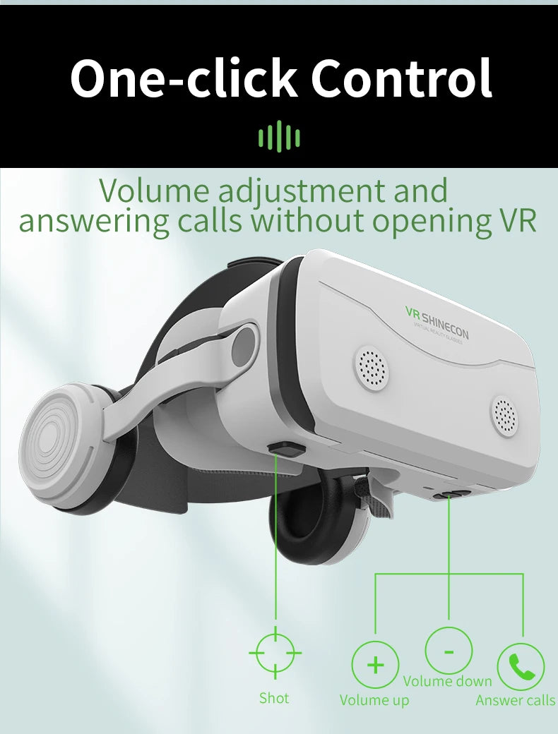 3D Viar Phone Virtual Reality VR Glasses Helmet Headset Smart Devices Lenses Goggles For Smartphones Cell Headphone Mobile Games