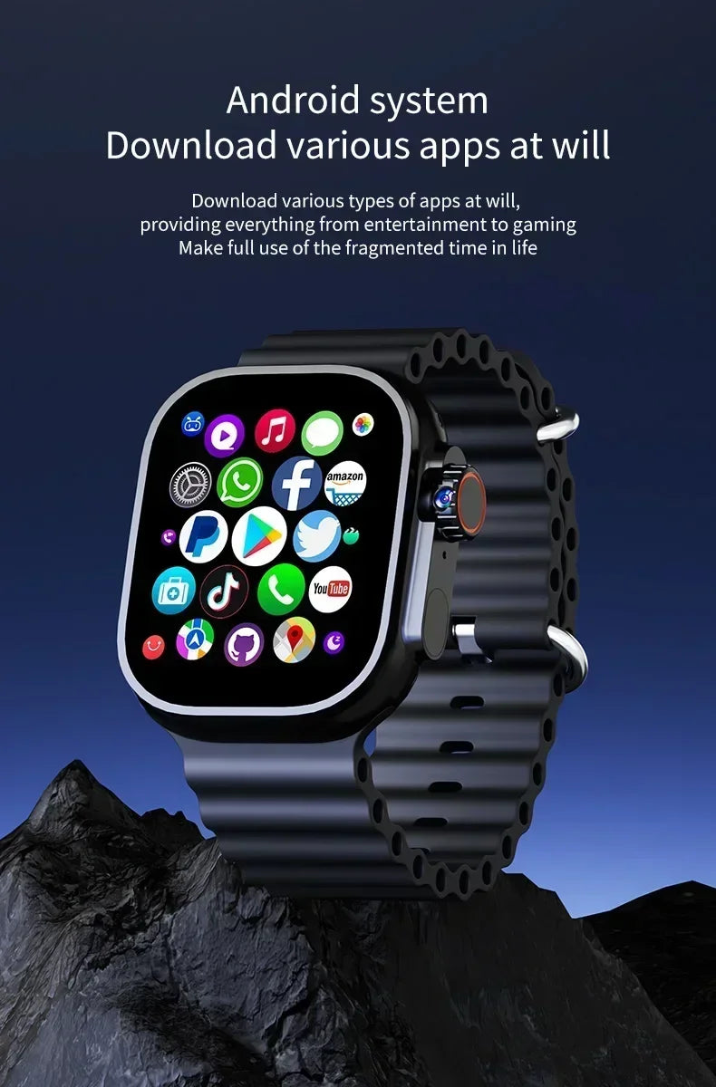 DW100 Pro 2.29-inch Amoled Smartwatch GPS WIFI With Fingerprint Screen Unlock 8MP Function Rotating Camera High-end