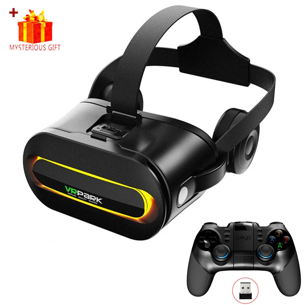 Smart Phone VR Glasses Virtual Reality Headset Bluetooth 3D Devices Headphones Helmet Goggles Lenses Smartphone Mobile Cell Viar