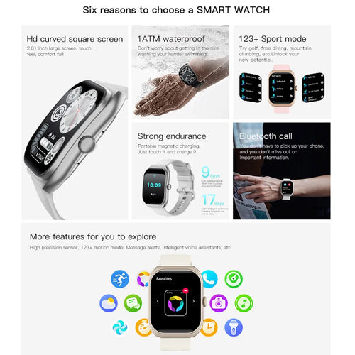 2025 New For Xiaomi Smart Watch Women Heart Rate Health Monitoring Voice Assistant BT Calling IP68 Waterproof Sports Smartwatch