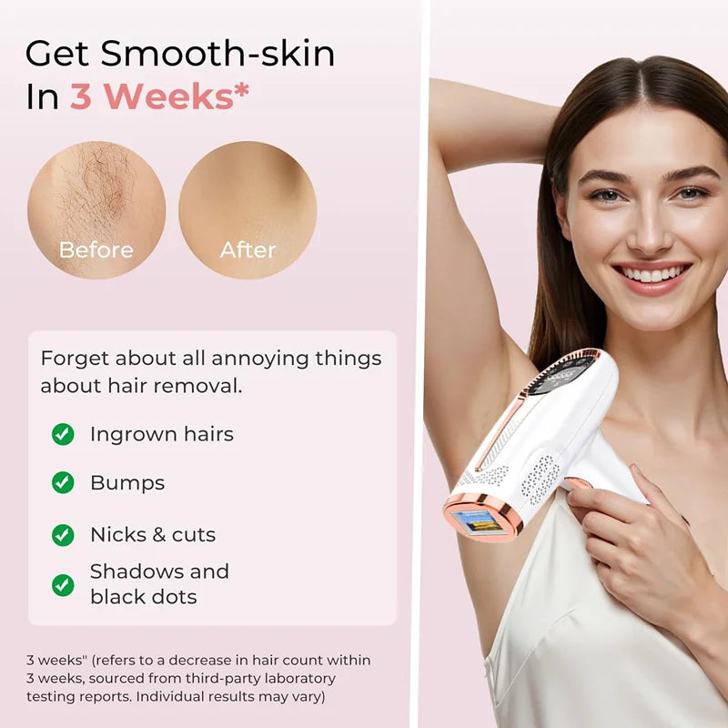 IPL Hair Removal Device 999999 Flashes Painless Laser Epilator for Women Permanent Hair Removal Home Use Body Bikini Face