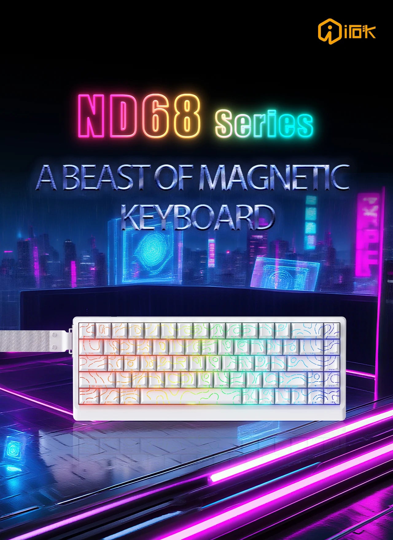 IROK ND63 MAX/ULTRA/ND68 Pro 0.001mm Rapid Trigg 8000HZ SOCD/RS Mechanical Keyboard with magnetic switch Gaming Keyboad 63/68key
