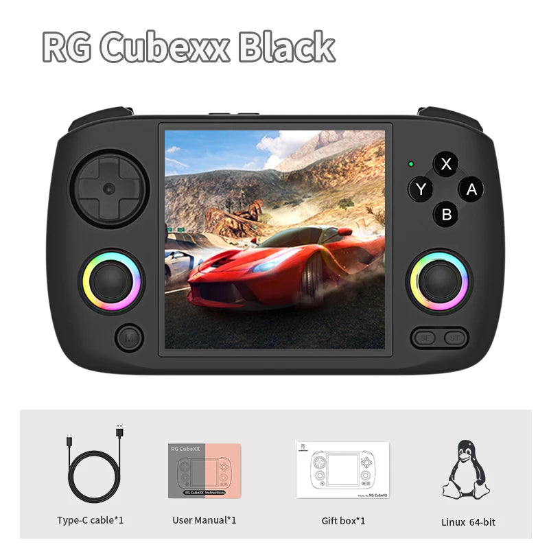ANBERNIC RG CubeXX Handheld Game Console 3.95" IPS HD Screen Linux WIFI Bluetooth 256G PSP RG Cube XX Retro Video Gaming Console