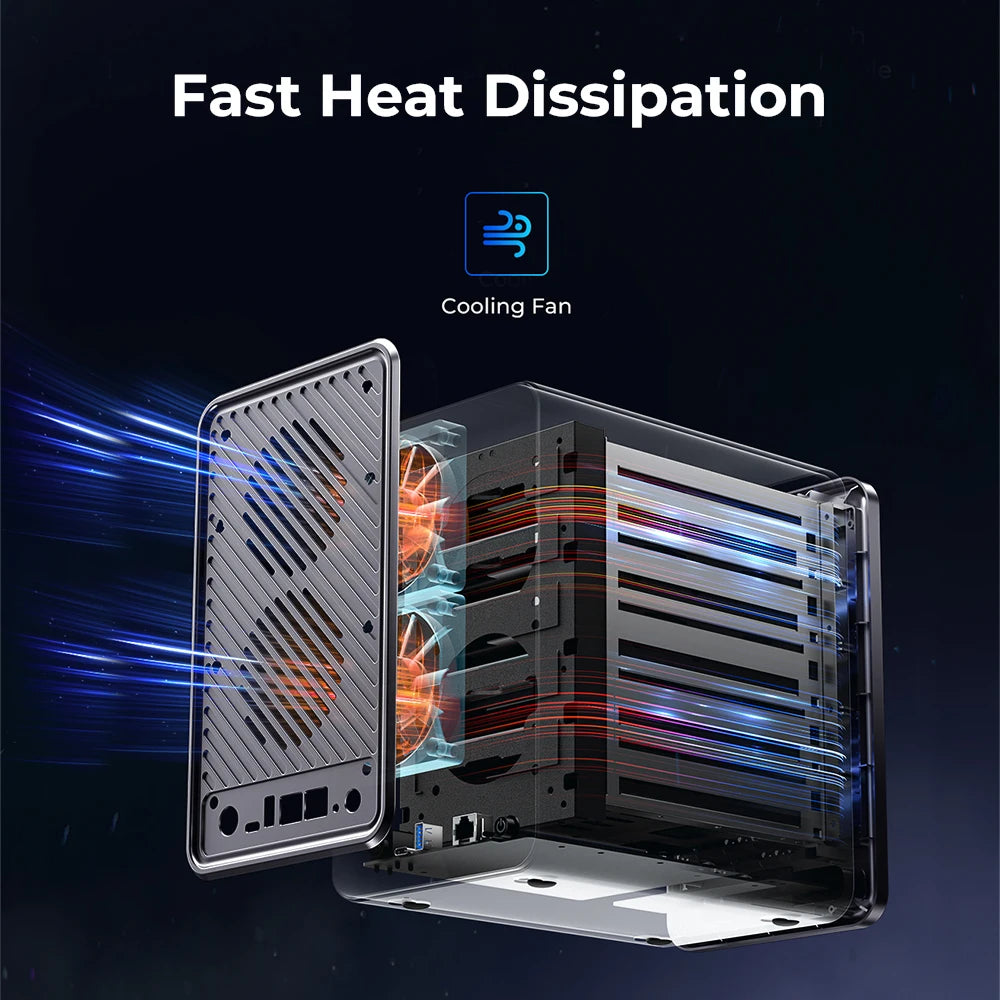 ORICO USB 3.2 MetaCube Household Storage SATA NAS 2/5 Bay HDD/SSD Enclosure 40TB/100TB House Personal Cloud Serve Smart Backup