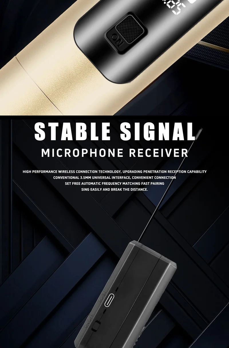 Xiaomi Wireless Microphone 2.4G UHF Fixed Frequency 2 Channels Handheld Micphone For Live Party Karaoke Professional Meeting