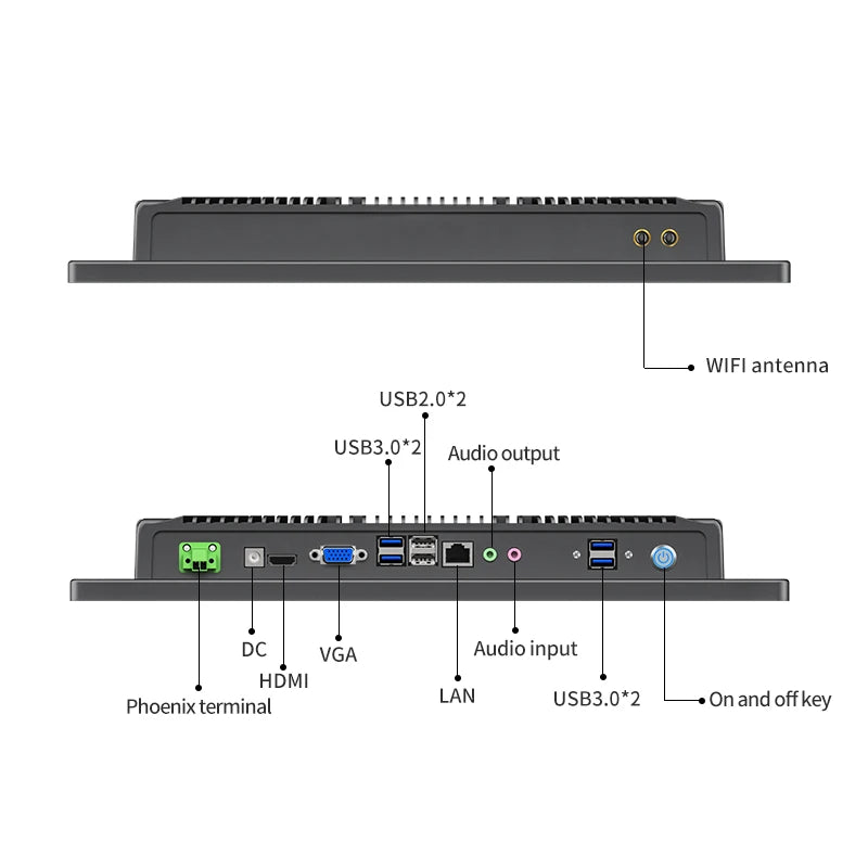 15.6 Inch All in One Capacitive Touch Screen PC Industrial Panel Computer