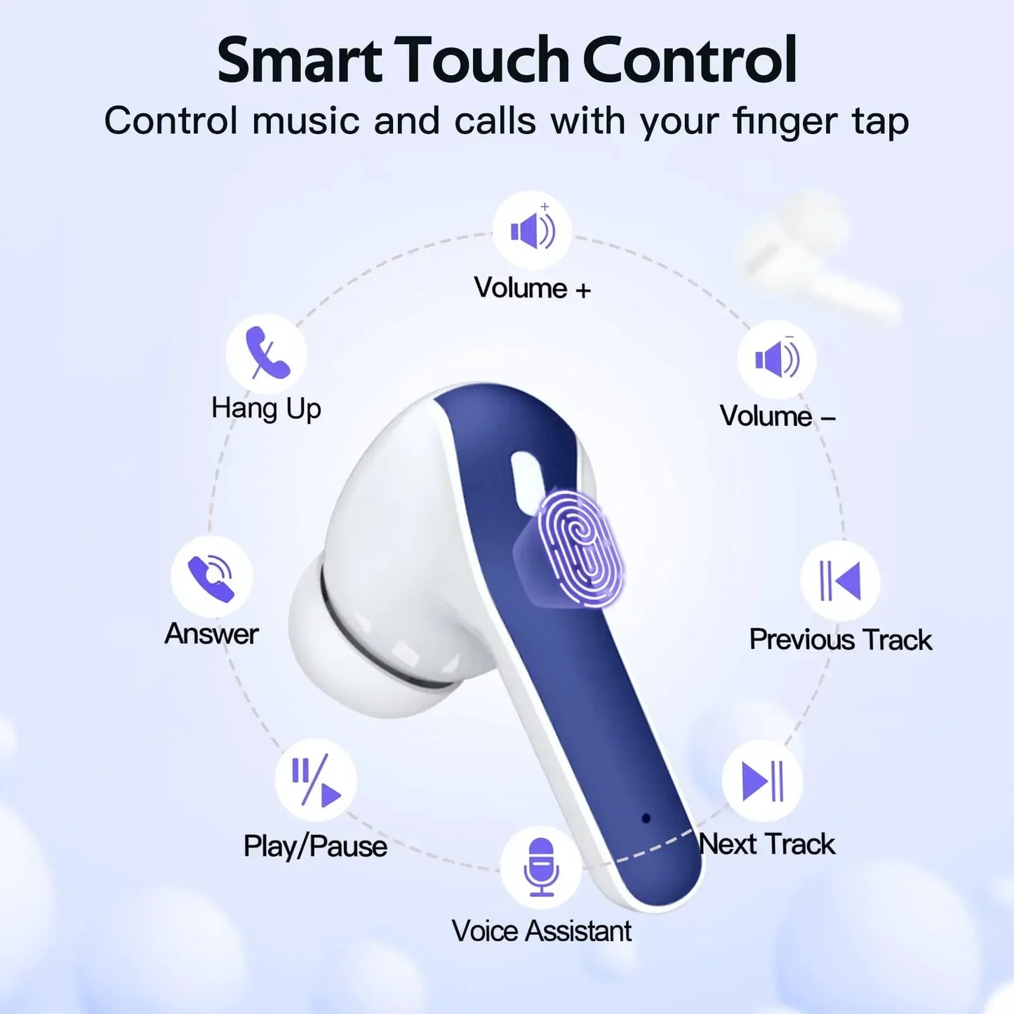 TWS LED Display Wireless Earbuds 50H Playback Mic Sport In Ear Buds Bluetooth Earphone For Smart Phone Laptop Computer