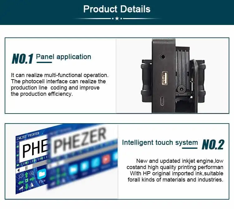 Phezer P17 Handheld Inkjet Printer Date Number Expiry Date Logo QR Bar Batch Code Expiry Date 12.7mm Label Printer 28 Languages