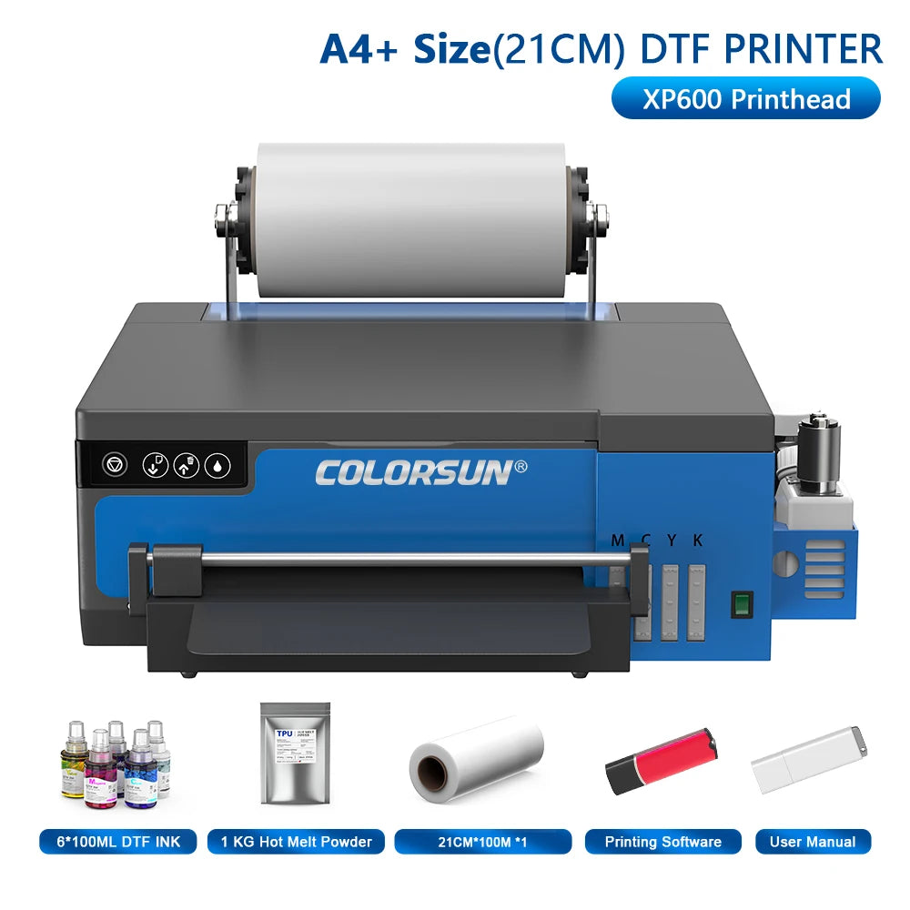 Colorsun A4/A3 DTF Printer For Epson XP600 Impresora DTF T-Shirt printing machine Driect to Film DTF Printer For T-Shirt Hoodie