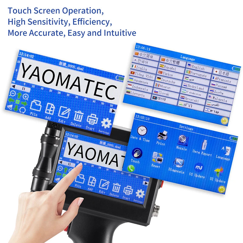 S1730  28 language date number logo expiry date label plastic carton hand jet handheld thermal inkjet printer