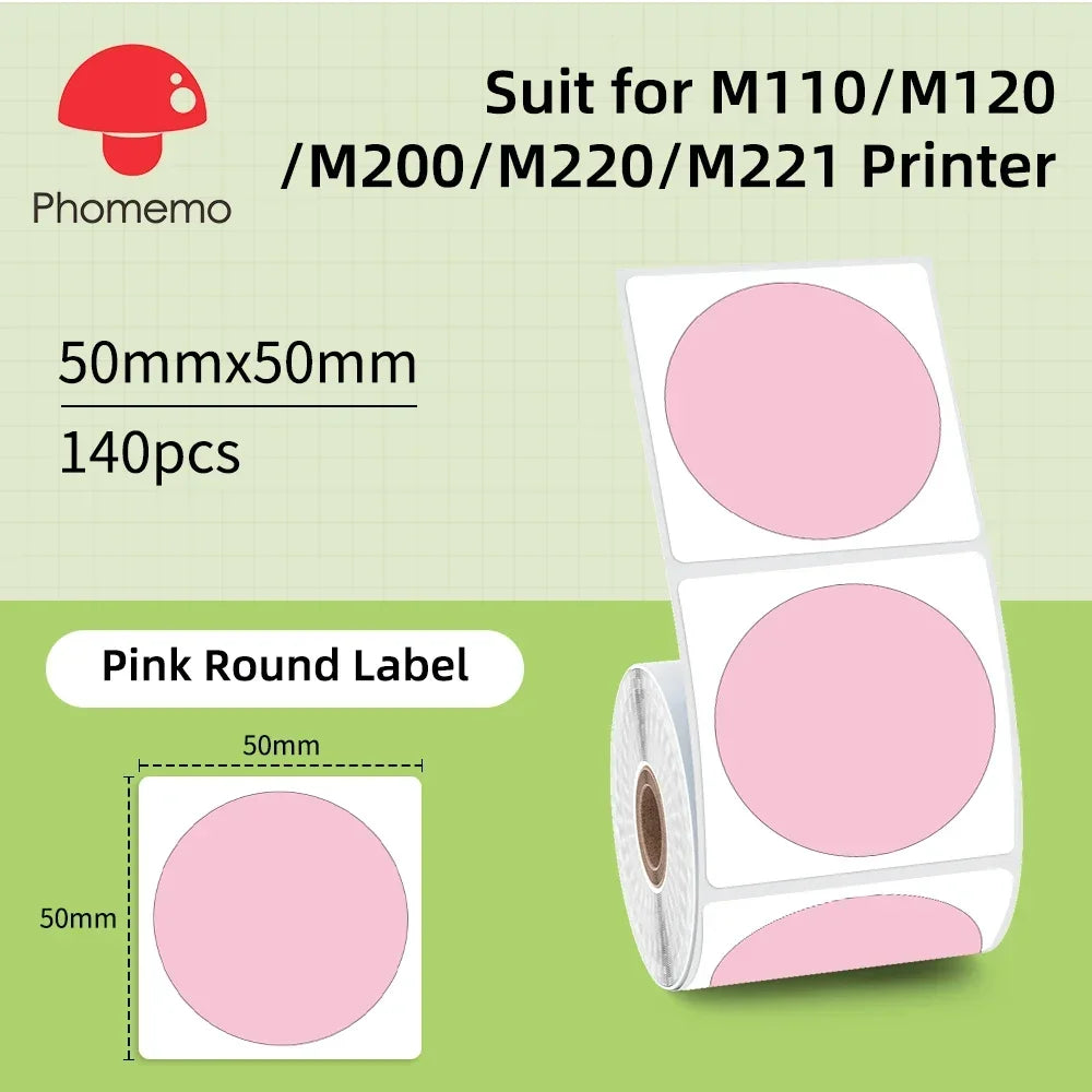 Phomemo M221 Label Printer Portable Thermal Maker Bluetooth Handheld Barcode QR Code Sticker Paper Rolls Labeller White 75mm Tag