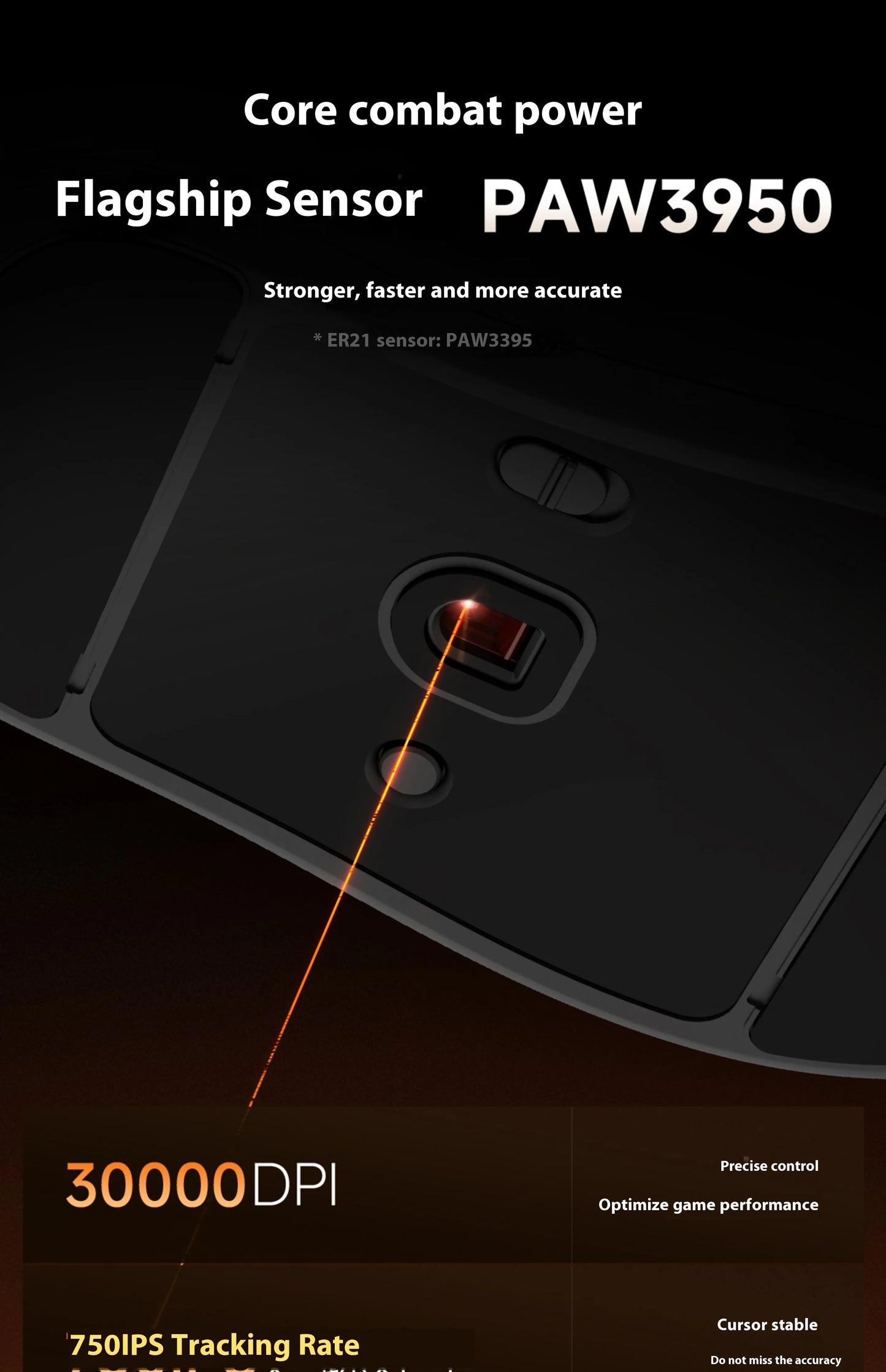 Rawm Er21 Pro Wired Gaming Mouse 2-Mode 2.4g 8k Polling Rate Paw3950 Sensor Nordic52840 Lightweight 49g Ergonomic For Gamers