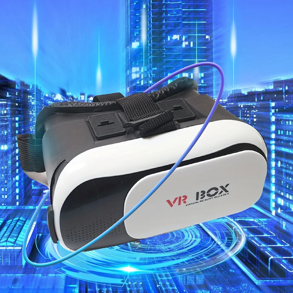 VR BOX 3D Virtual Reality Headset - Adjustable Strap, Smartphone Compatible, No Battery Needed, Adjustable Headgear