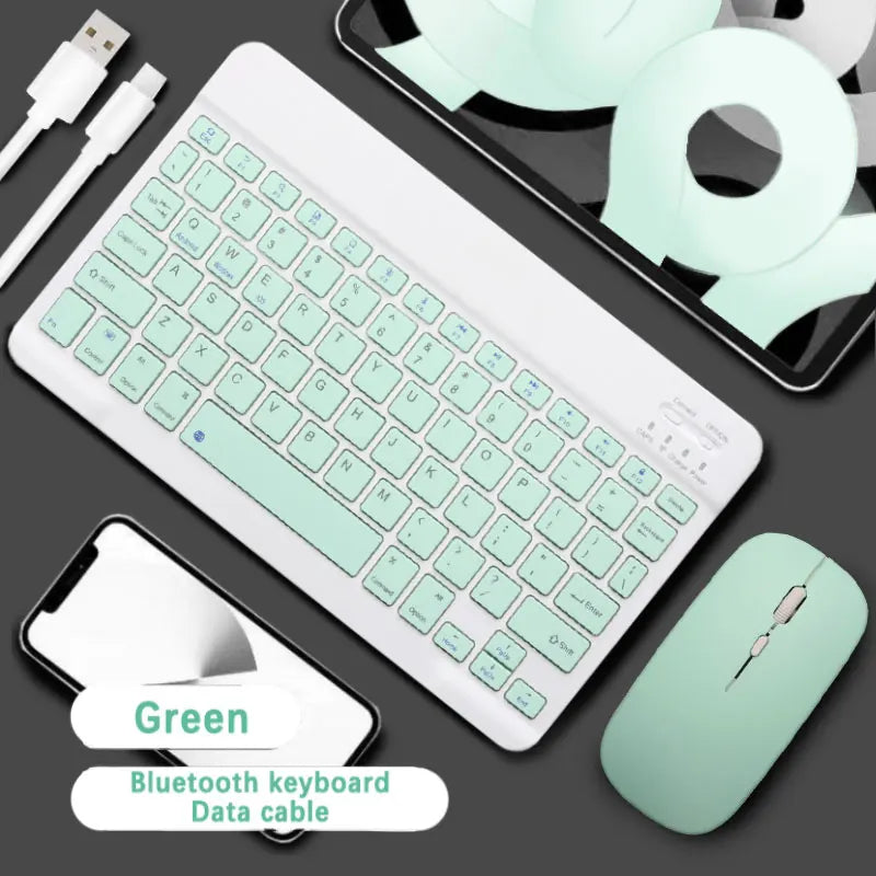 Bluetooth Keyboard Mouse For iPad Mac Android Phone Tablet Slim Office Mini Wireless Keyboard For Android IOS Windows Laptop