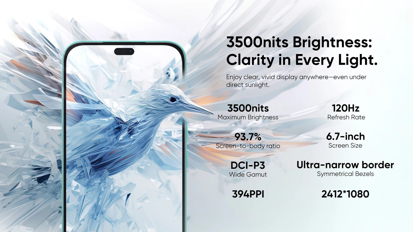 HONOR 400 Lite Global Version 5G Smartphone Dimensity 7025-Ultra 6.7" 120Hz AMOLED Screen 108MP Camera 5230mAh 35W SuperCharge