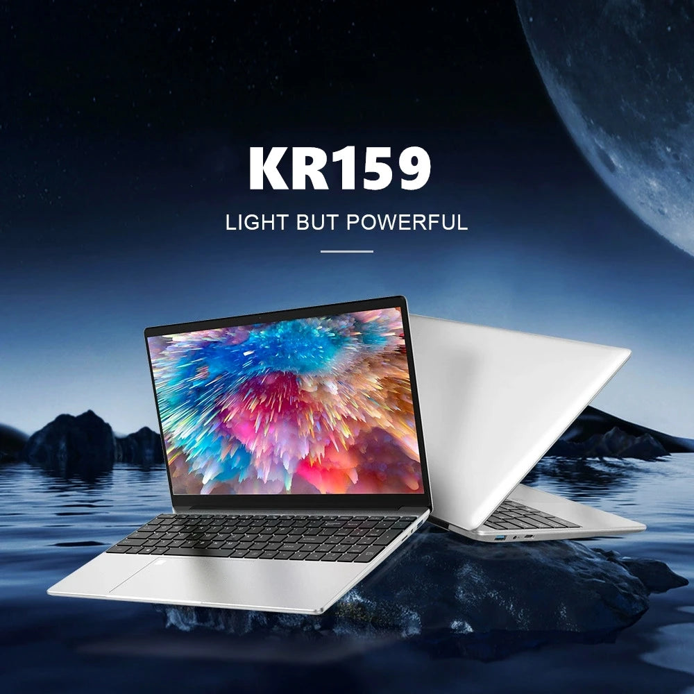 N5095 15.6" Laptop, Up to 32GB RAM 2TB Windows 10/11 Pro, Black backlit English Russian keyboard Portable Notebook