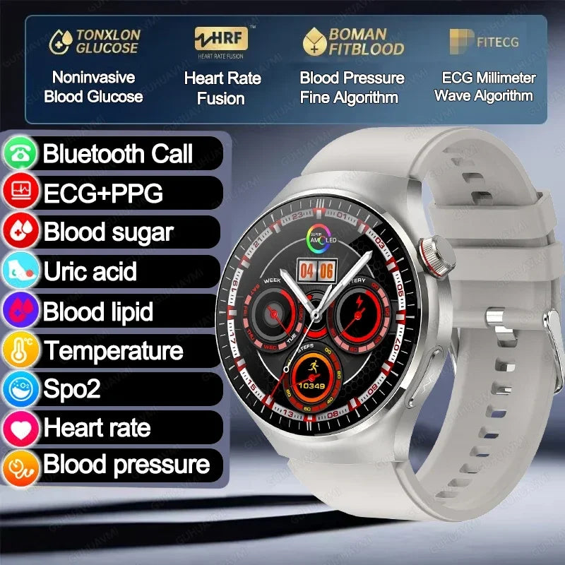 Xiaomi New Medical Grade Smart Watch Blood Sugar Blood Lipid Uric Acid ECG+PPG Body Temperature Bluetooth Call Health Smartwatch