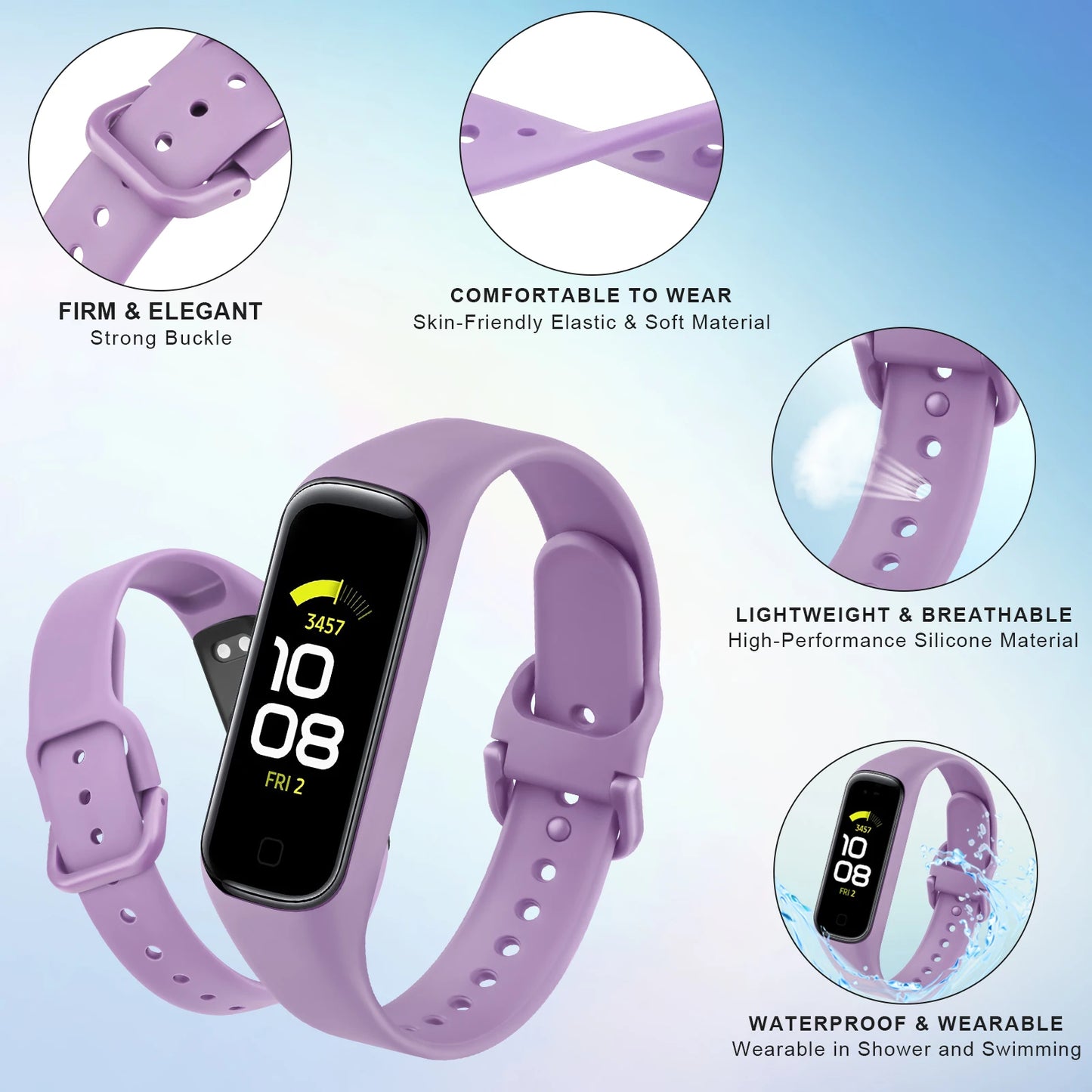 Soft Silicone Strap For Samsung Galaxy Fit 2 Band Bracelet Replacement Sport Watchband Correa For Samsung Galaxy Fit 2 Strap