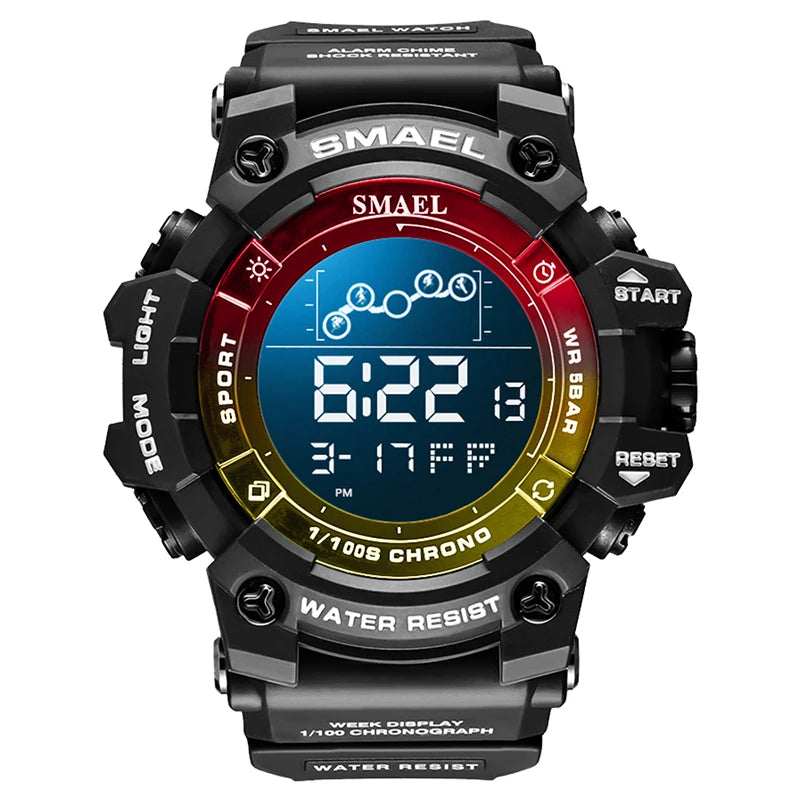 SMAEL Digital Watches Sports for Men 50m Waterproof LED Watches 8082 Men;s Wristwatches Digital  Clock Mens Sport Watches