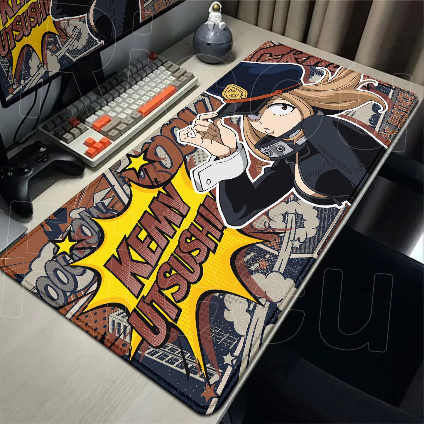 Japan Anime My Hero Academia Mousepad Bakugou Katsuki Large Lock Edge Keyboard Pad For Gamer Computer Desk Mats Anti-slip Rubber