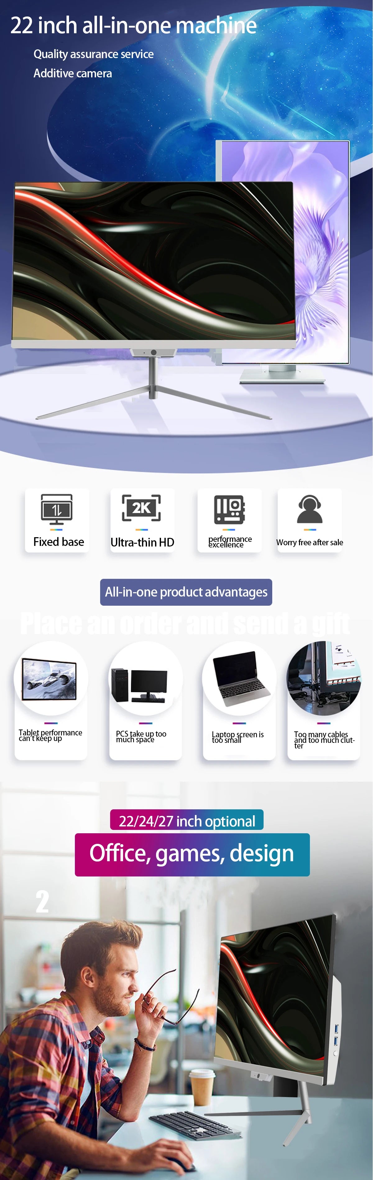 New Generation Processor I3 I5 I7 Computer Full Set Gaming Setup Used Desktop Pc 8th Gen Computer Occasion All In One Pc In Low