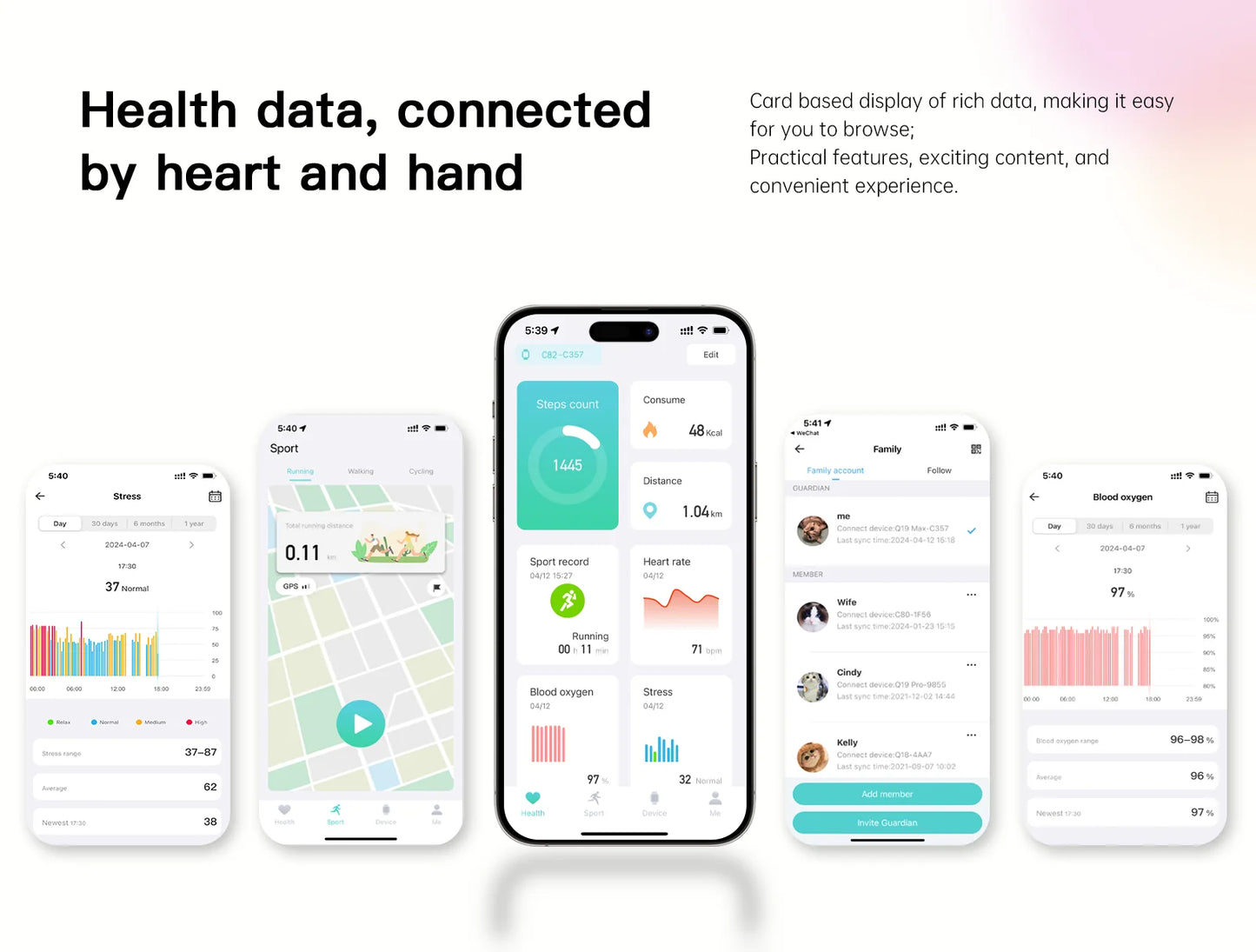 LIGE New 1.47” HD Smart Watch Women's Sports Fitness Bracelet Thermometer Health Monitor Waterproof Women Smartwatch for Xiaomi