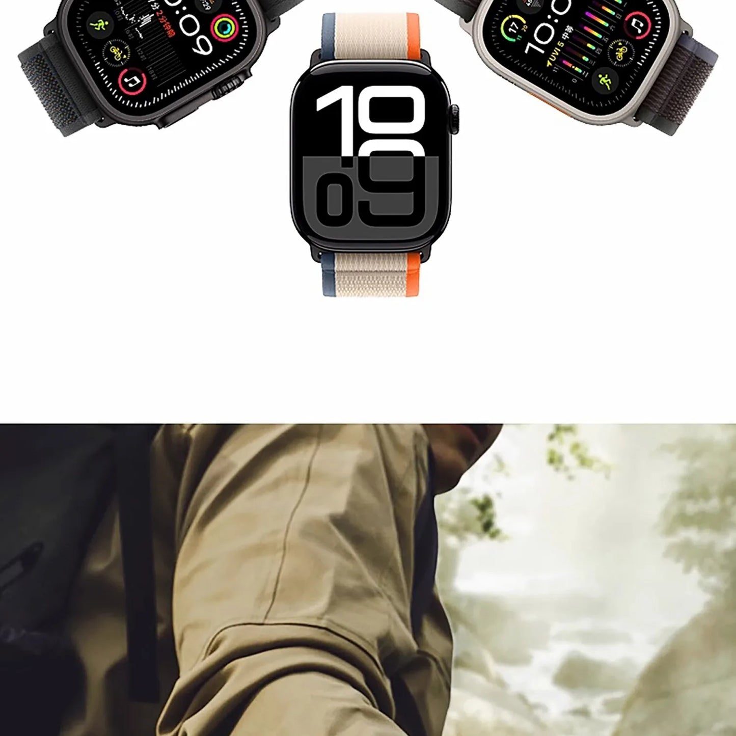 2025 New Suitable for Apple Watch  High Quality Nylon Strap Trail Loop For Watch Series 11 10 9 8 7 SE 3 Ultra 3 2 Band Iwatch