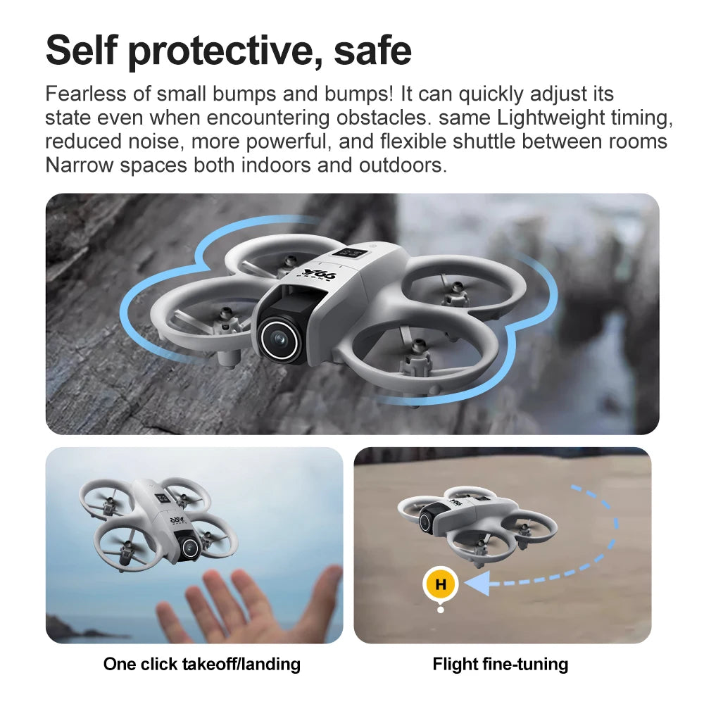 New V66 Mini Drone WIFI FPV Hover 4K Professional HD Camera Pocket Coloful Lights Dron Rc Plane Foldable RC Quadcopter Boy Toys
