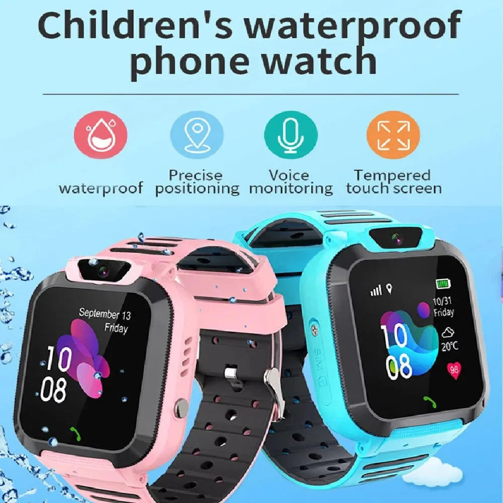 ﻿ 4G Sim Card 2G Internet Kids Smart Watch SOS Call LBS Location Child SmartWatch Camera Waterproof Phone Watch with Sticker